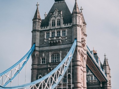 person showing London bridge